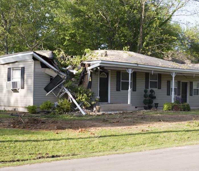 storm damage to a home
